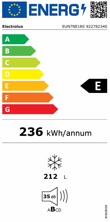Kyl- och fryspaket Electrolux ERD6DE18S1 + EUN7NE18S