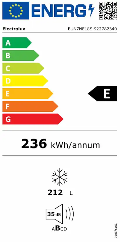 Kyl- och fryspaket Electrolux ERD6DE18S1 + EUN7NE18S