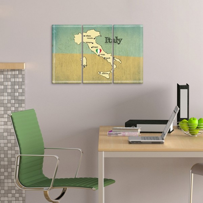 Tavla Arkiio Hjärtat Av Italien Triptyk