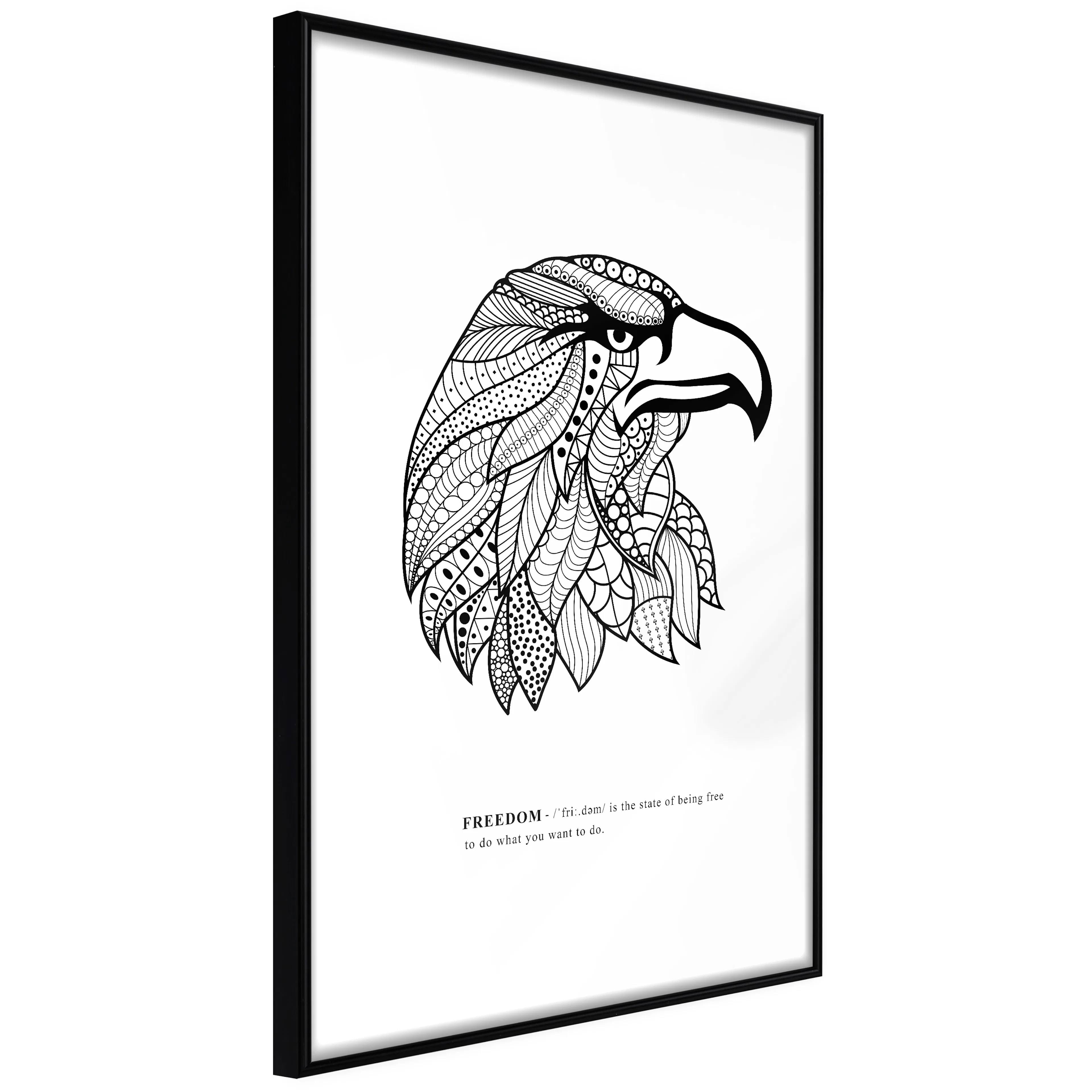 Affisch - Eagle of Freedom [Poster] 20x30 Svart ram, 20x30 cm