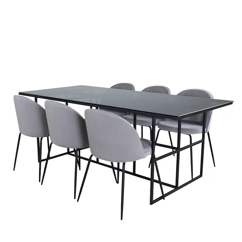 Matgrupp Venture Home Lund med 6 Wrigley Stolar