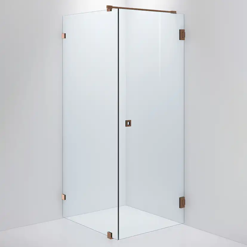 Duschvägg ARC 13 Original,Clear, Brushed Bronze,Dörr 900(A), 900x800 mm, Borstad Brons