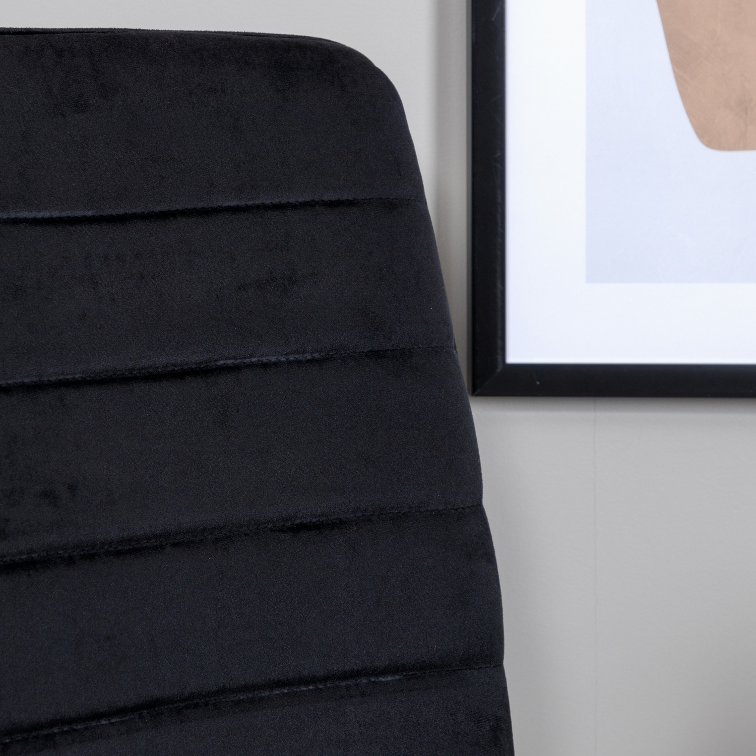 Windu Lyx Chair - Black / Black Velvet Svart