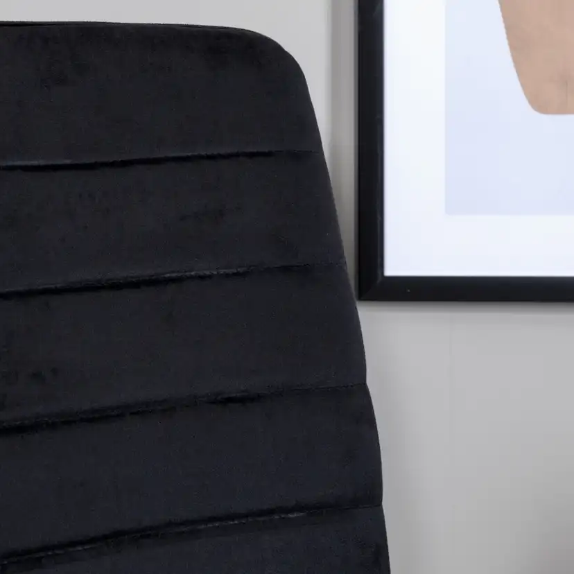 Windu Lyx Chair - Black / Black Velvet Svart