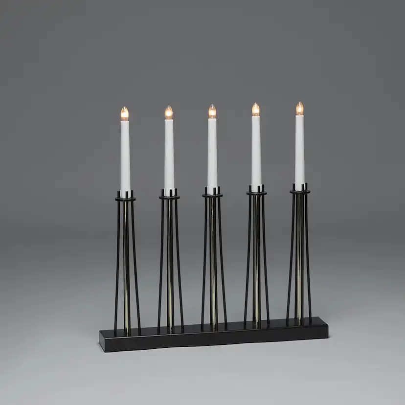 Adventsljusstake Gnosjö Konstsmide 5L Mässinglackerad Metall