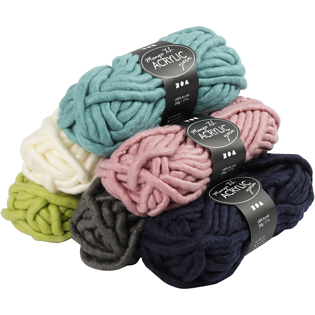 Akrylgarn Creativ Company Xl 17 m Stl Manga 6X200 g/1 Förp