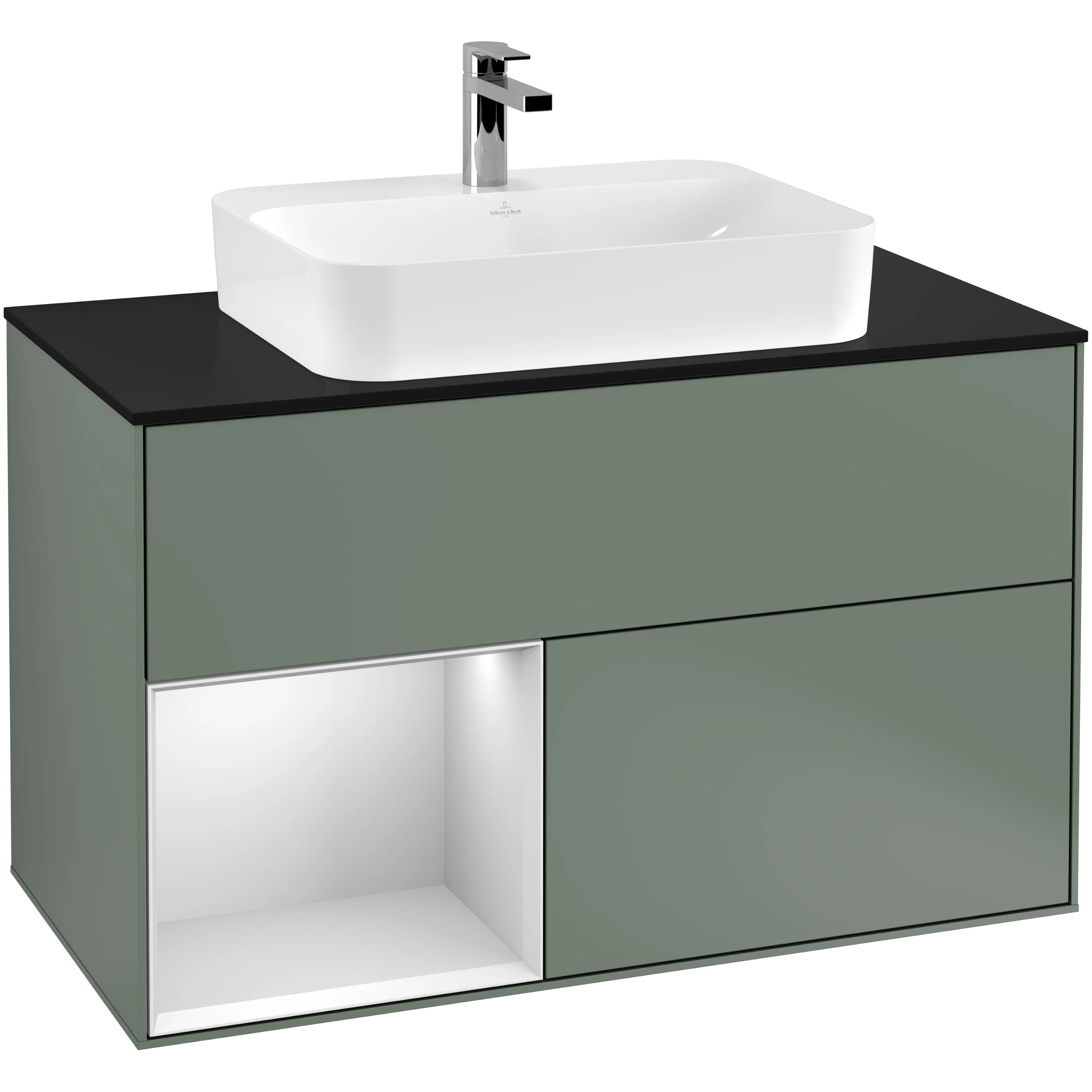 Tvättställsskåp Villeroy & Boch Finion med 2 Lådor Hylla och Bänkskiva för Ytmonterat Tvättställ