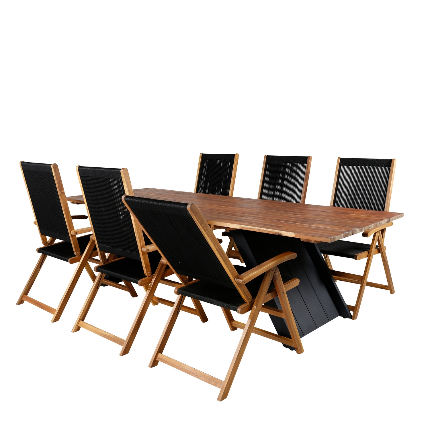 Matgrupp Venture Home Doni med 6 Jimbo Vikbara Matstolar