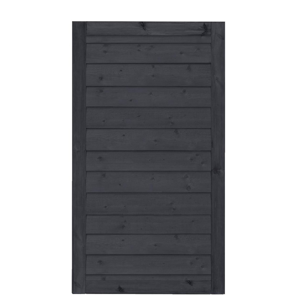 PLUS Klink enkelgrind 100x163 cm vändbar Grundmålad Svart