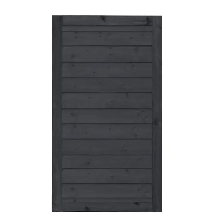 PLUS Klink enkelgrind 100x163 cm vändbar Grundmålad Svart