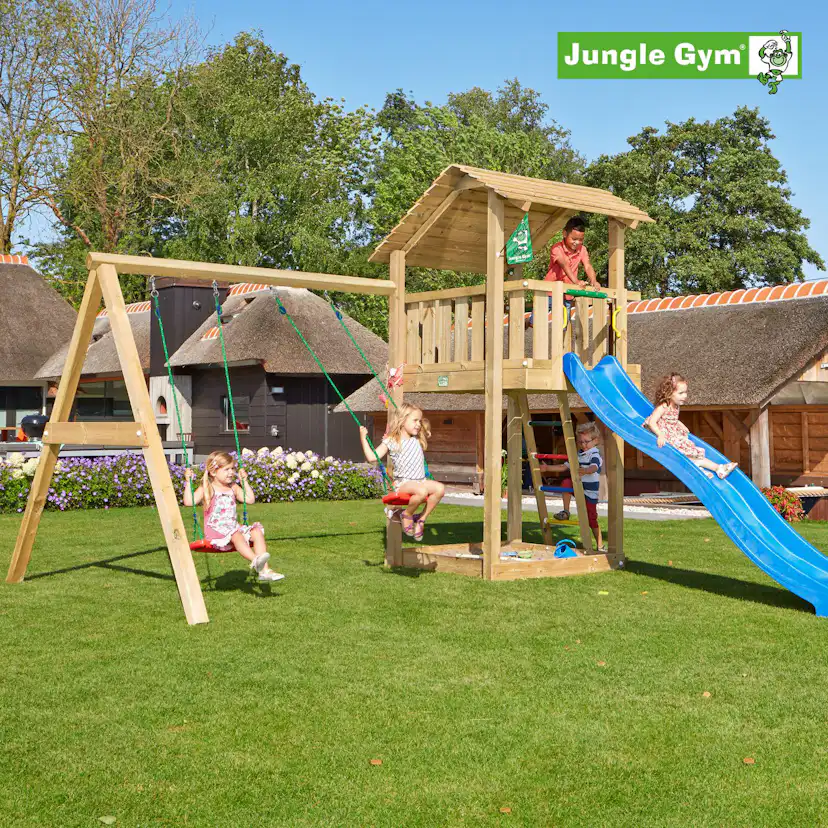 Lektorn Jungle Gym Shelter inkl. Swing Modul X'tra och rutschkana