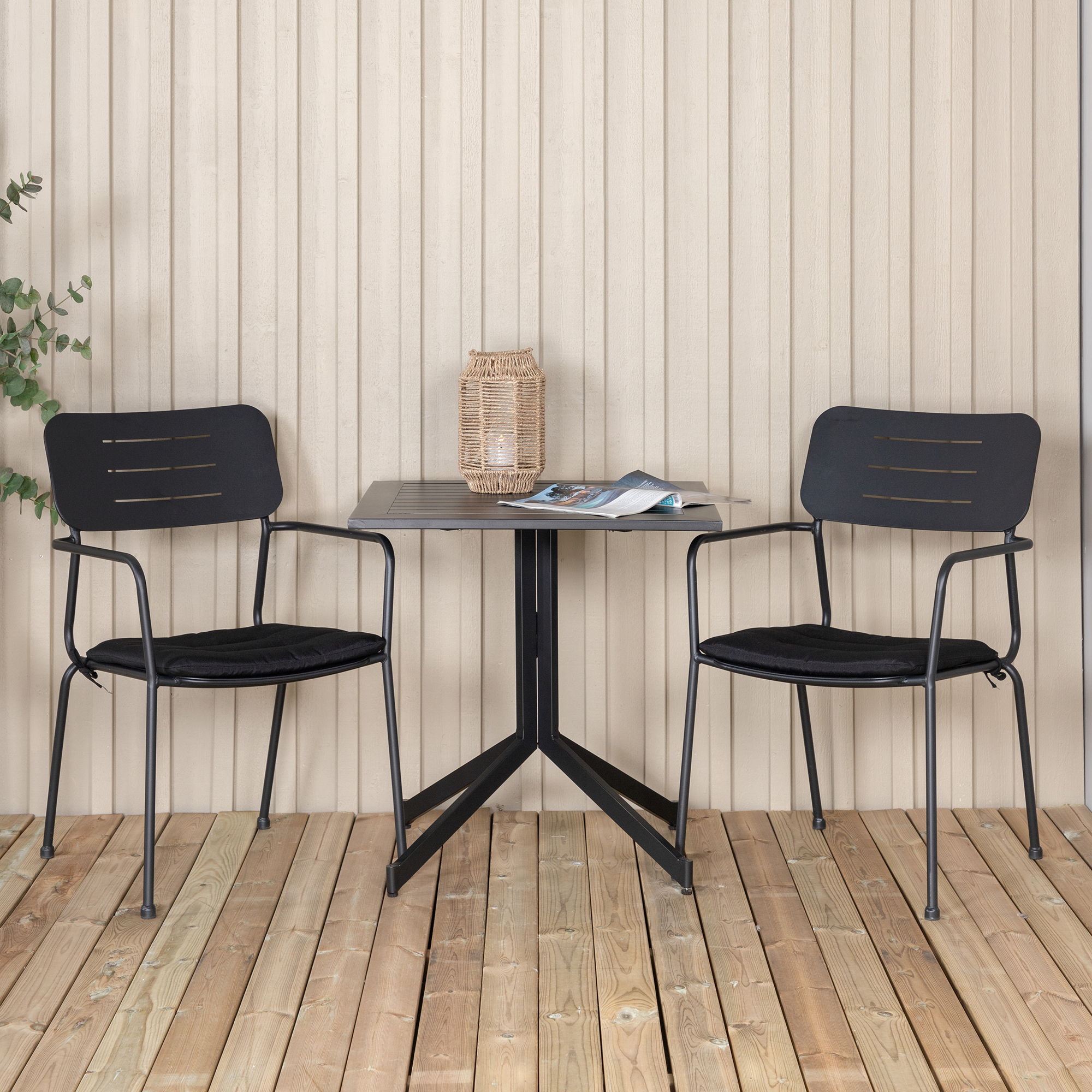 Cafégrupp Venture Home Wella med 2 Nemo Trädgårdsstolar Utomhus