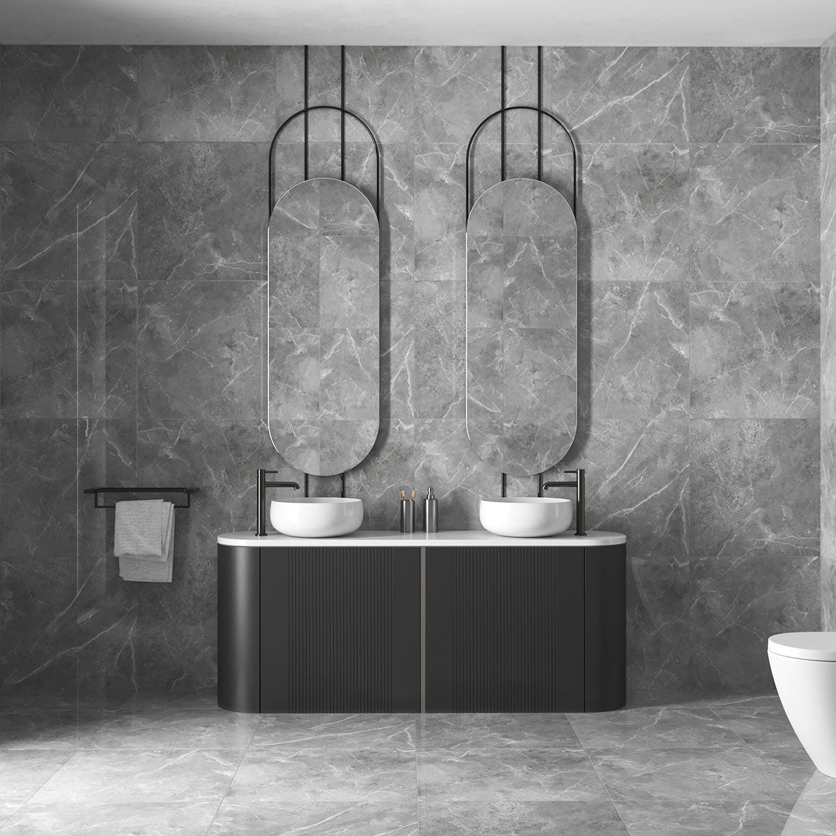 Klinker Tenfors Pulpis Dark Grey Marmor Blank 60x60
