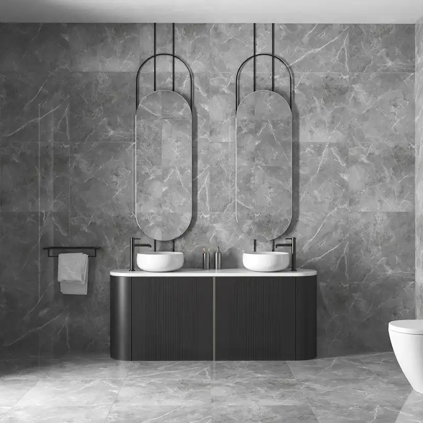 Klinker Tenfors Pulpis Dark Grey Marmor Blank 60x60