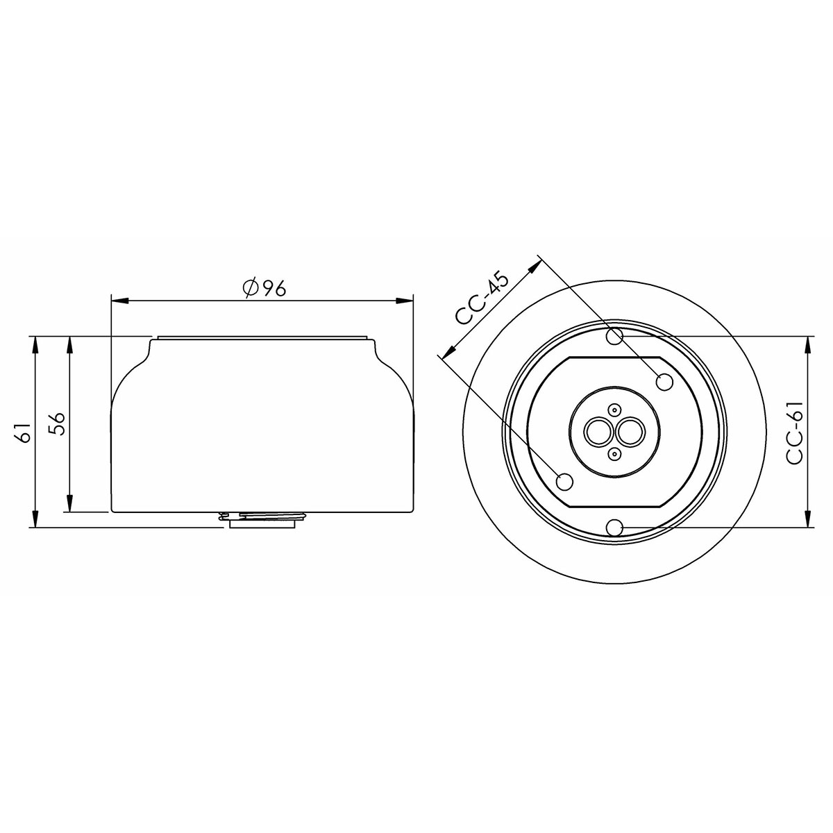 Vägg-/Taklampa Ifö Electric Sockel Ohm 84,5 Rak IP44 G9