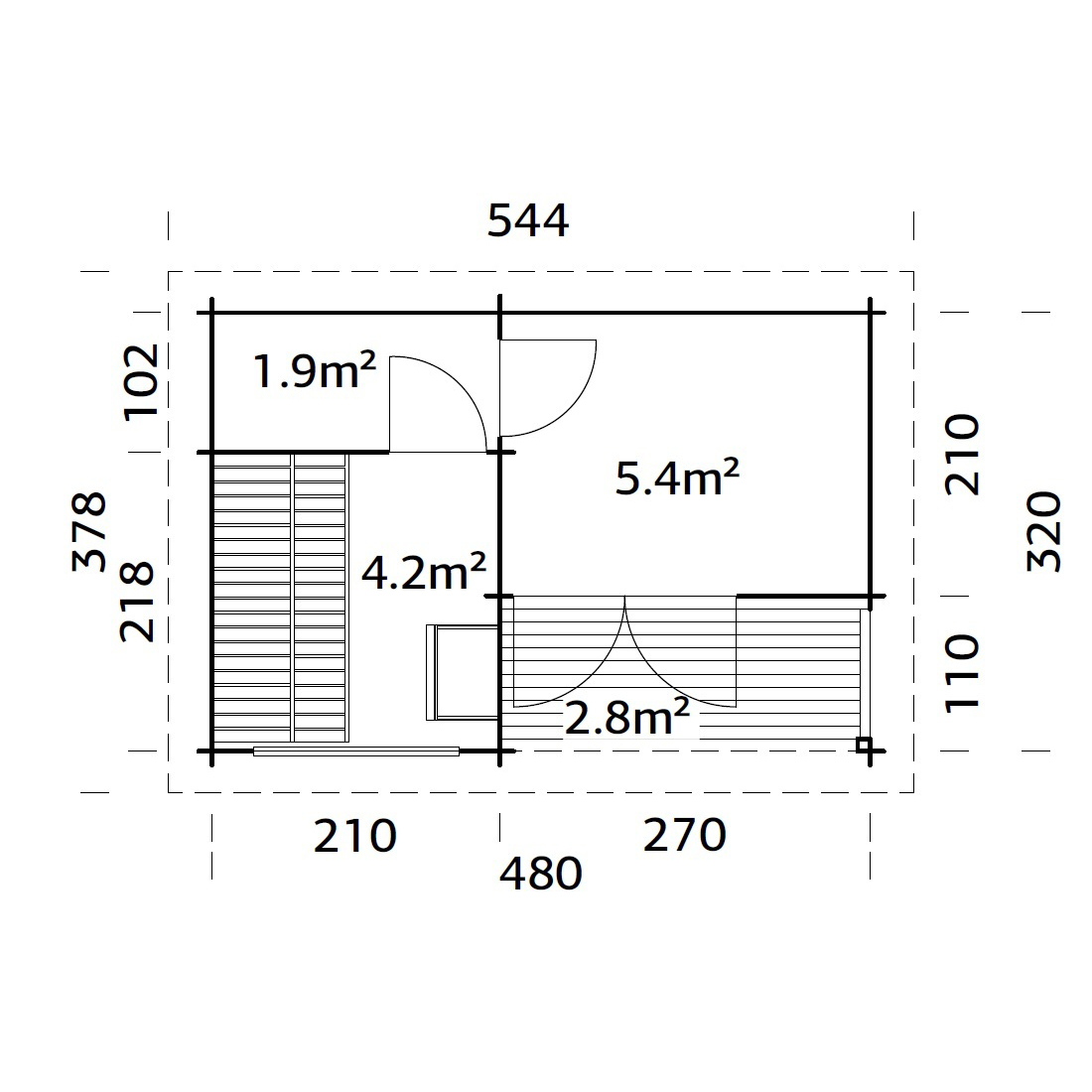 Bastu Palmako Sanna 15,4 m2