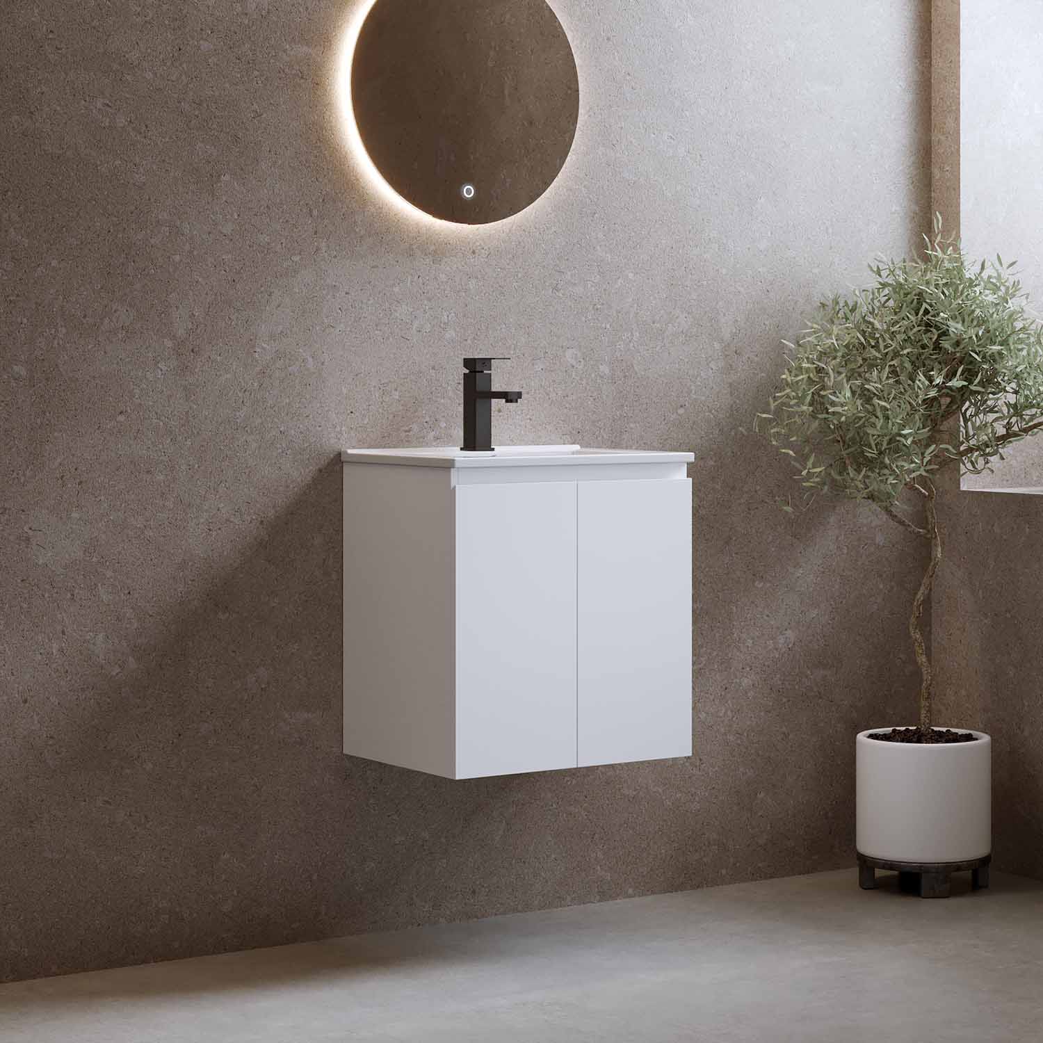 Tvättställsskåp Bathlife Smila med Tvättställ