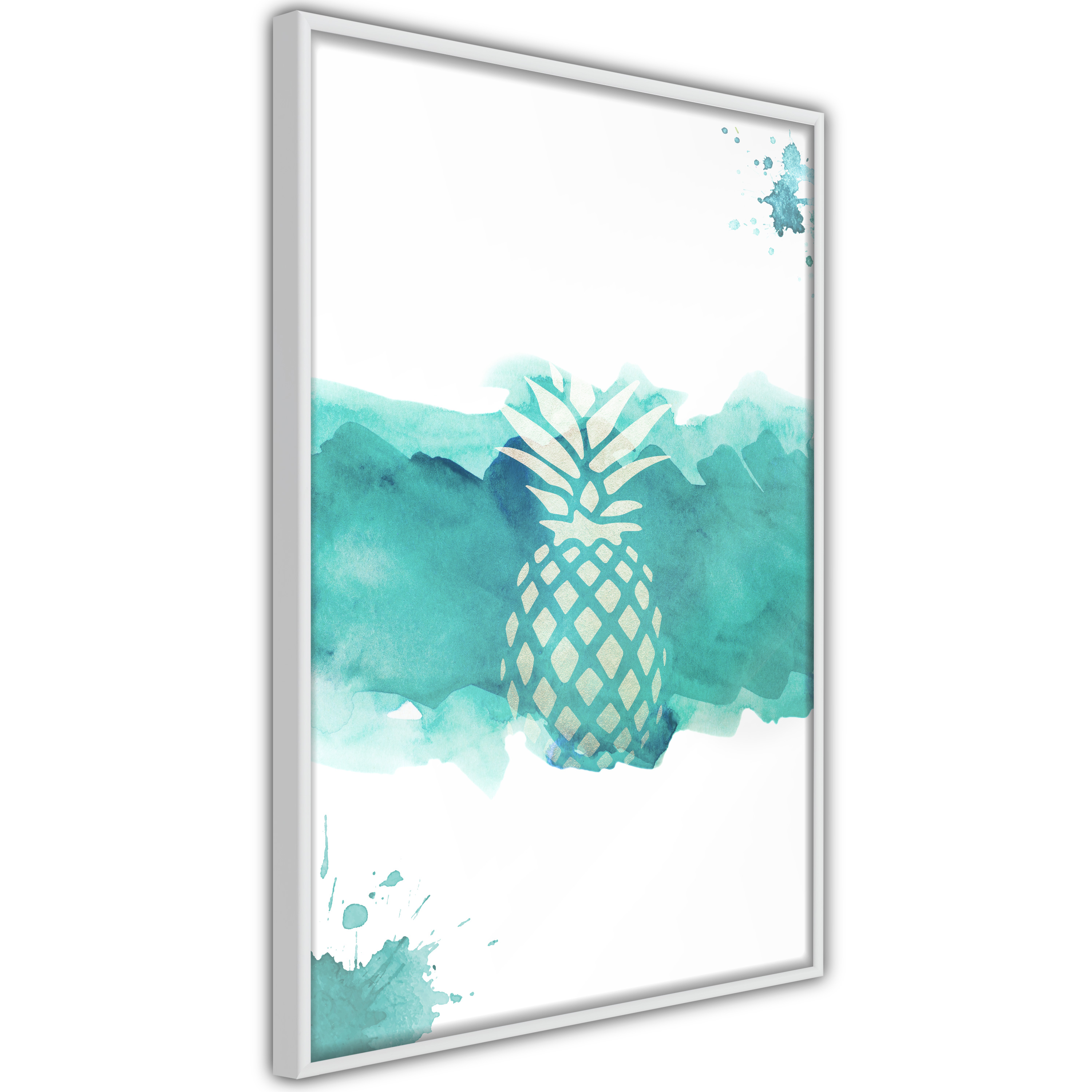 Poster Artgeist Affisch Pineapple in Watercolours