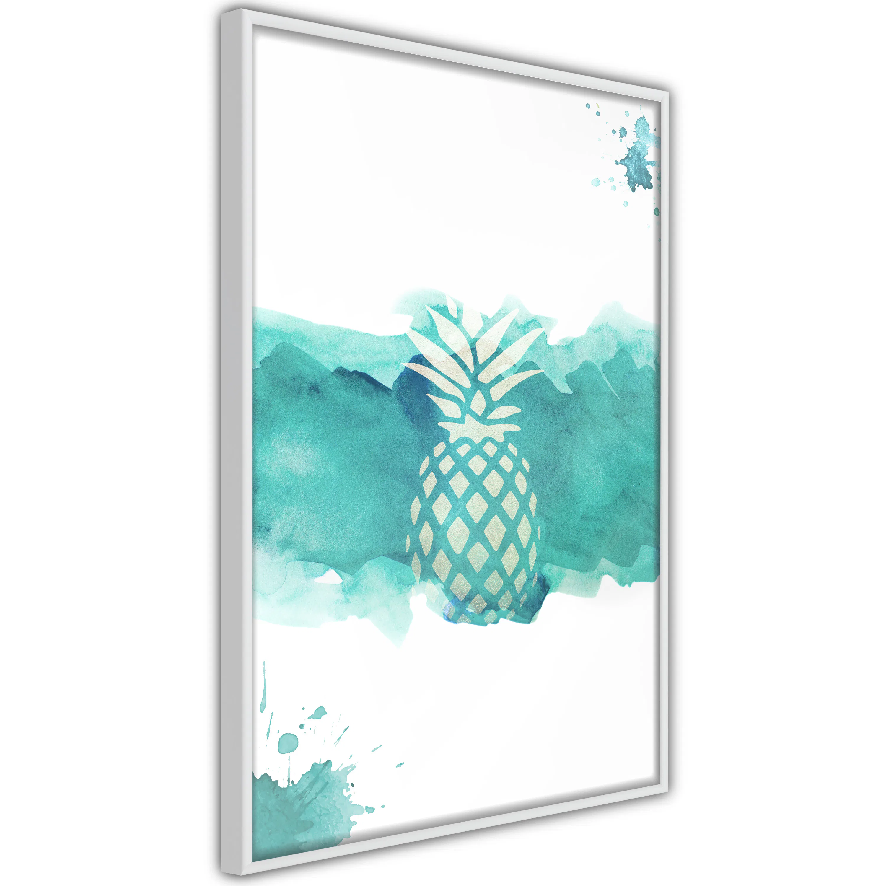 Poster Artgeist Affisch Pineapple in Watercolours