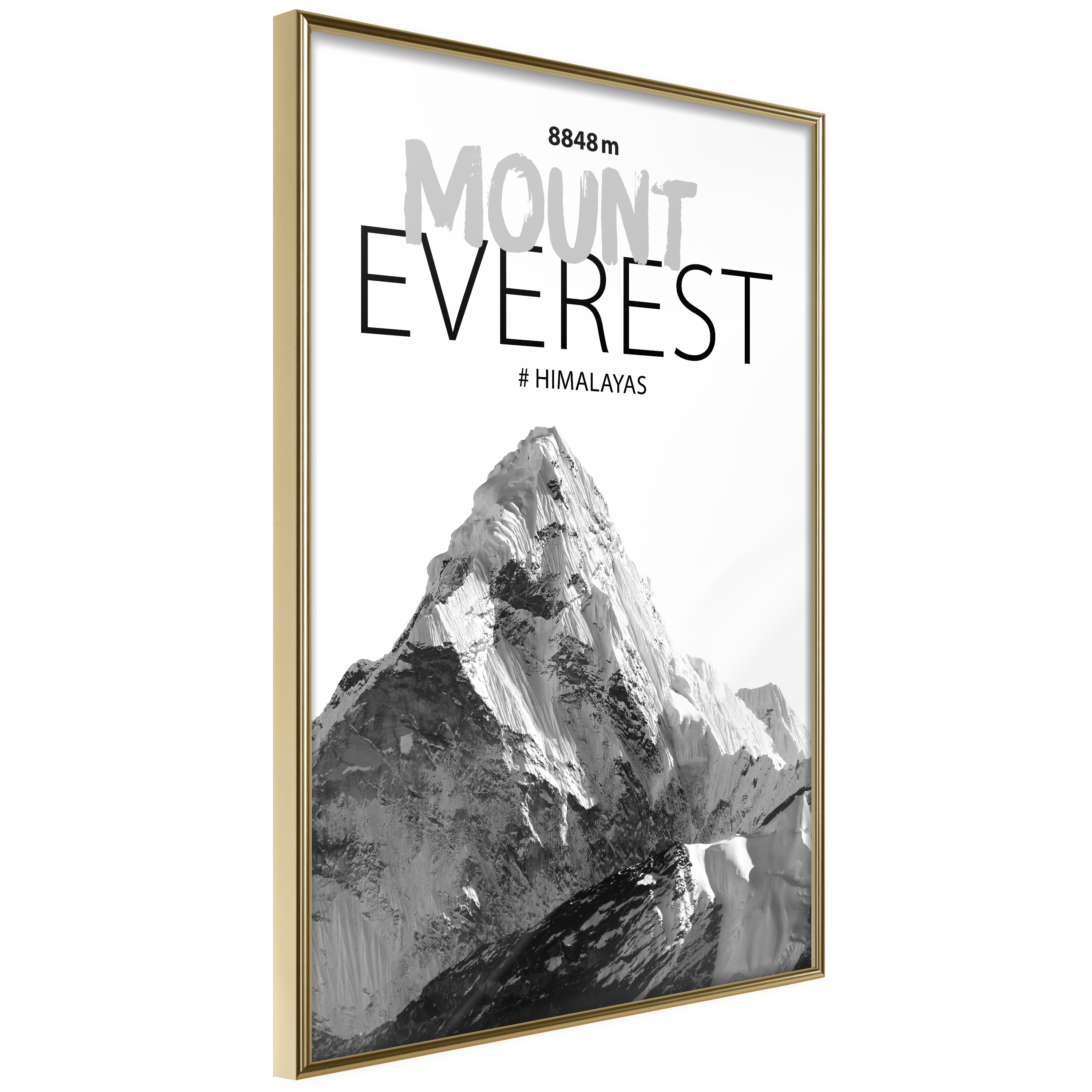 Affisch - Mount Everest [Poster] 20x30 Guld ram, 20x30 cm
