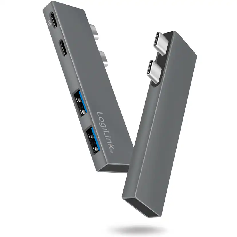 Dual USB 3.2 LogiLink Gen2x2-hub 4-portar PD 100W