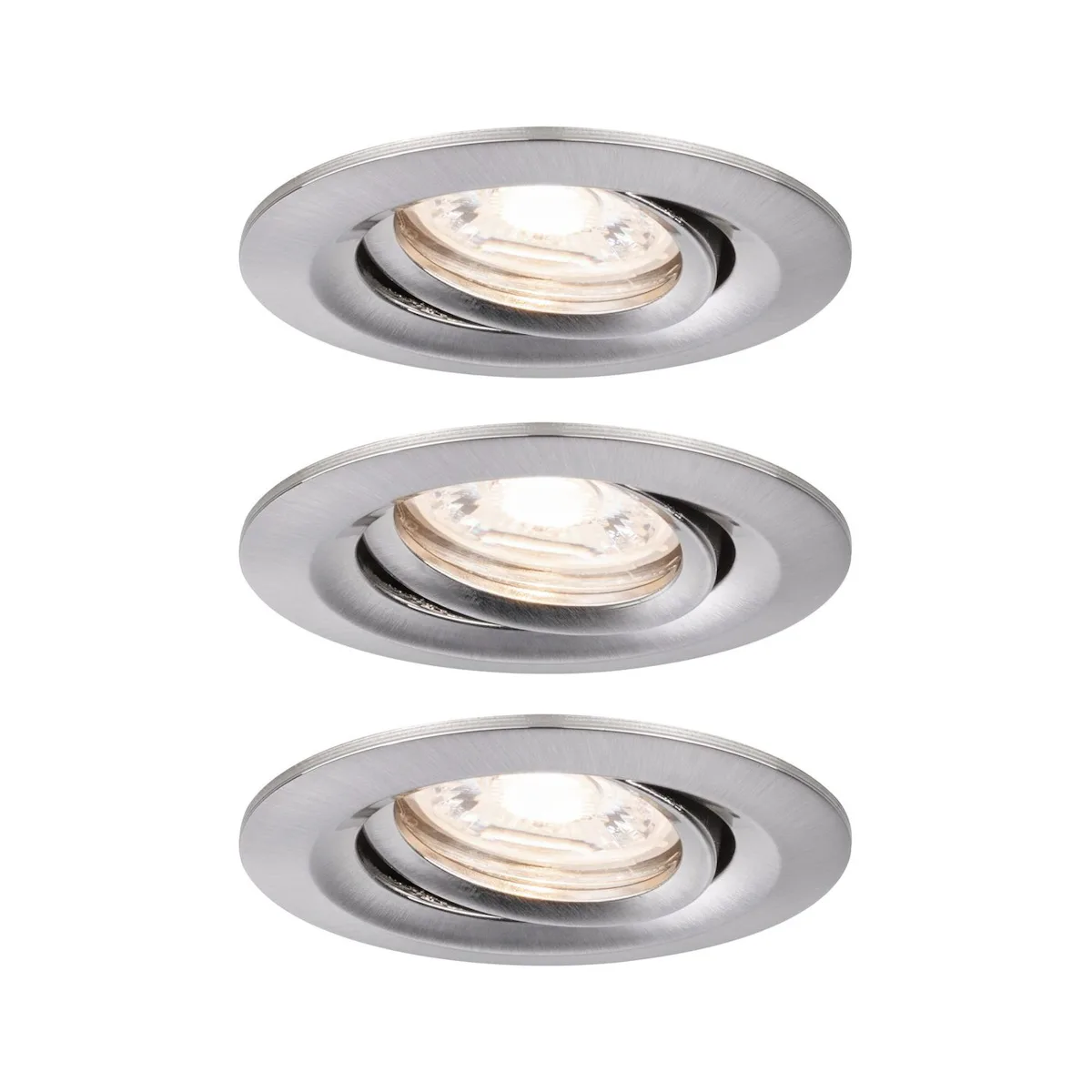 Downlight Paulmann Nova Mini Plus Borstat järn, 3-pack- 92973