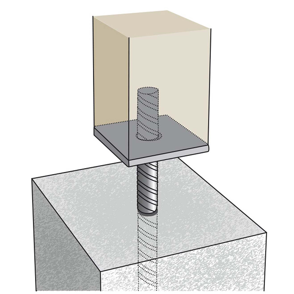 Stolphållare FAST CSP 90x250 mm