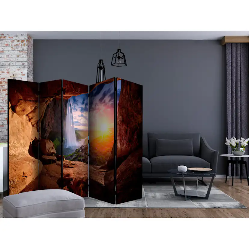 Rumsavdelare Skärmvägg Arkiio Cave Seljalandsfoss Waterfall II 225x172 cm