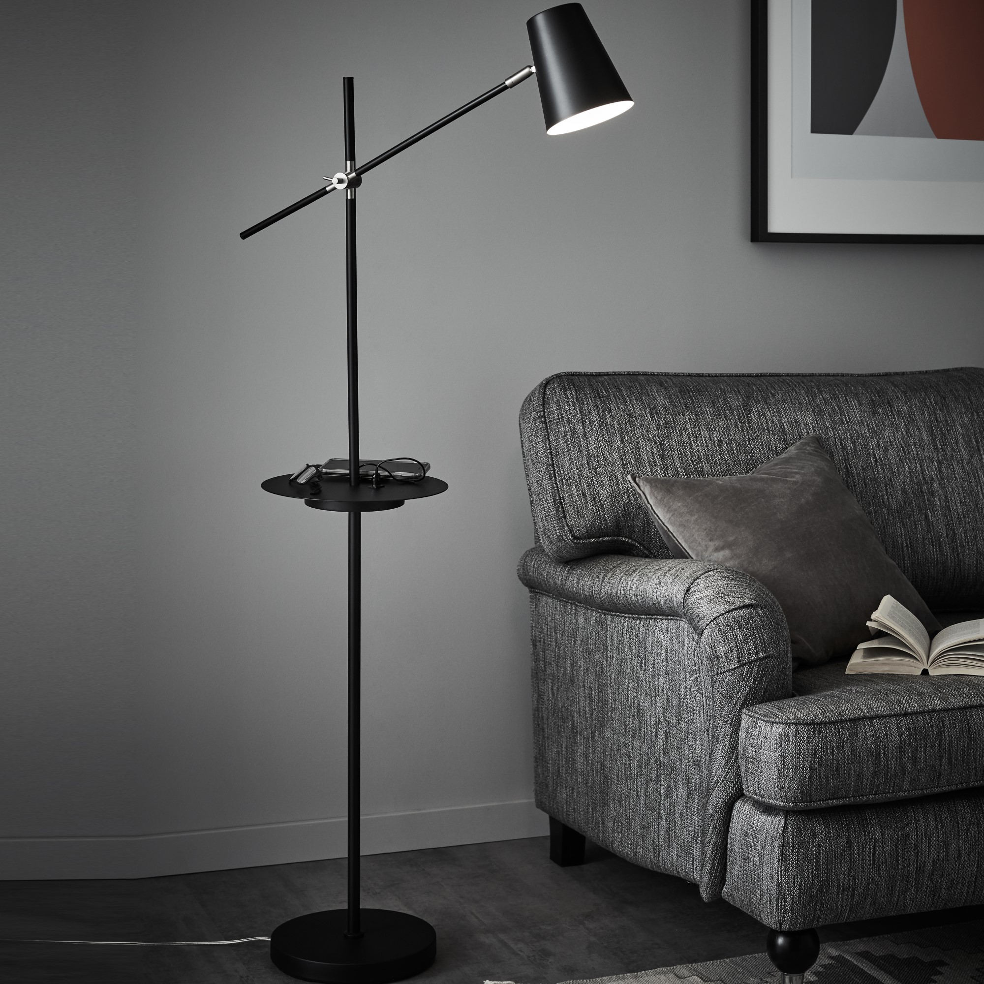 Golvlampa Markslöjd Linear 1L USB