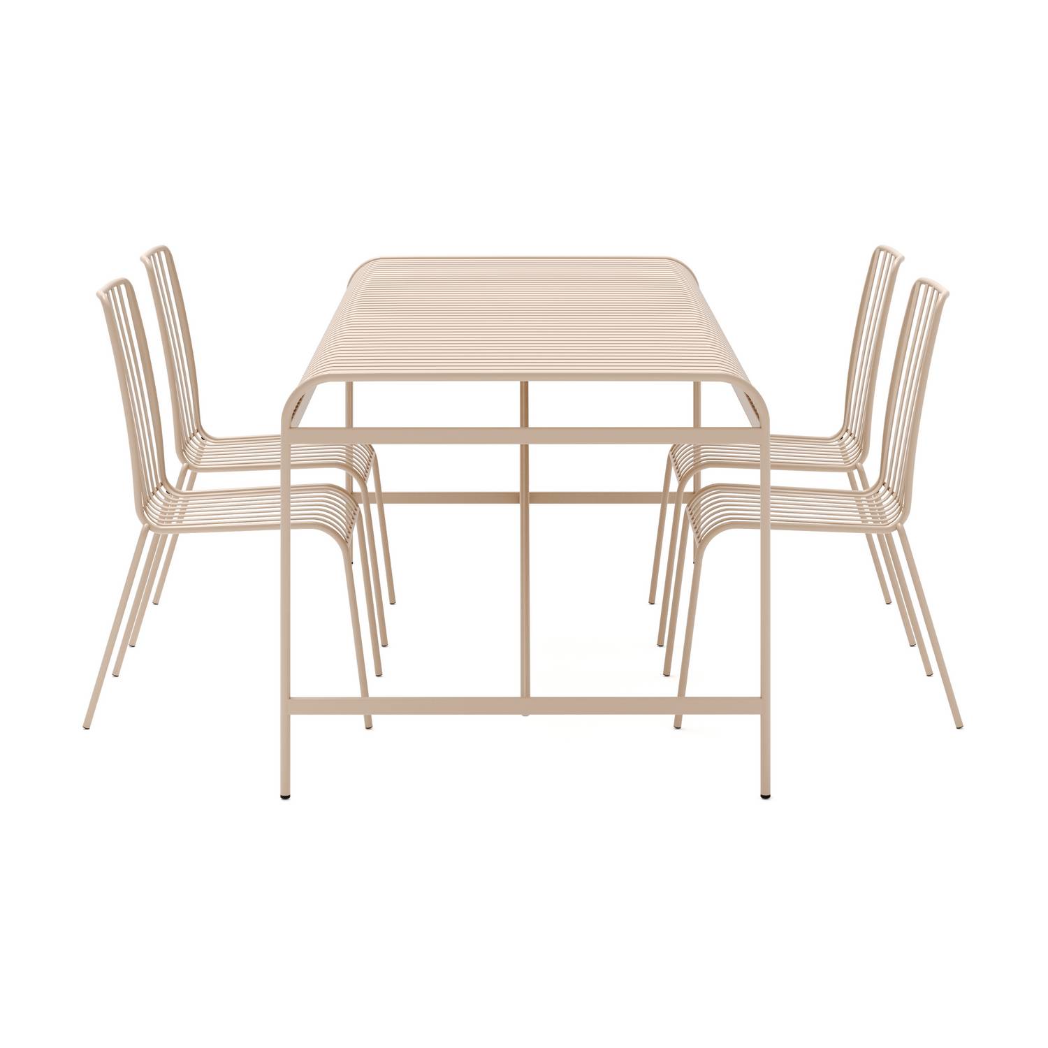 Matgrupp Comfort Garden Jarva Liten Matgrupp Utomhus 200 cm med 4 stolar i metall