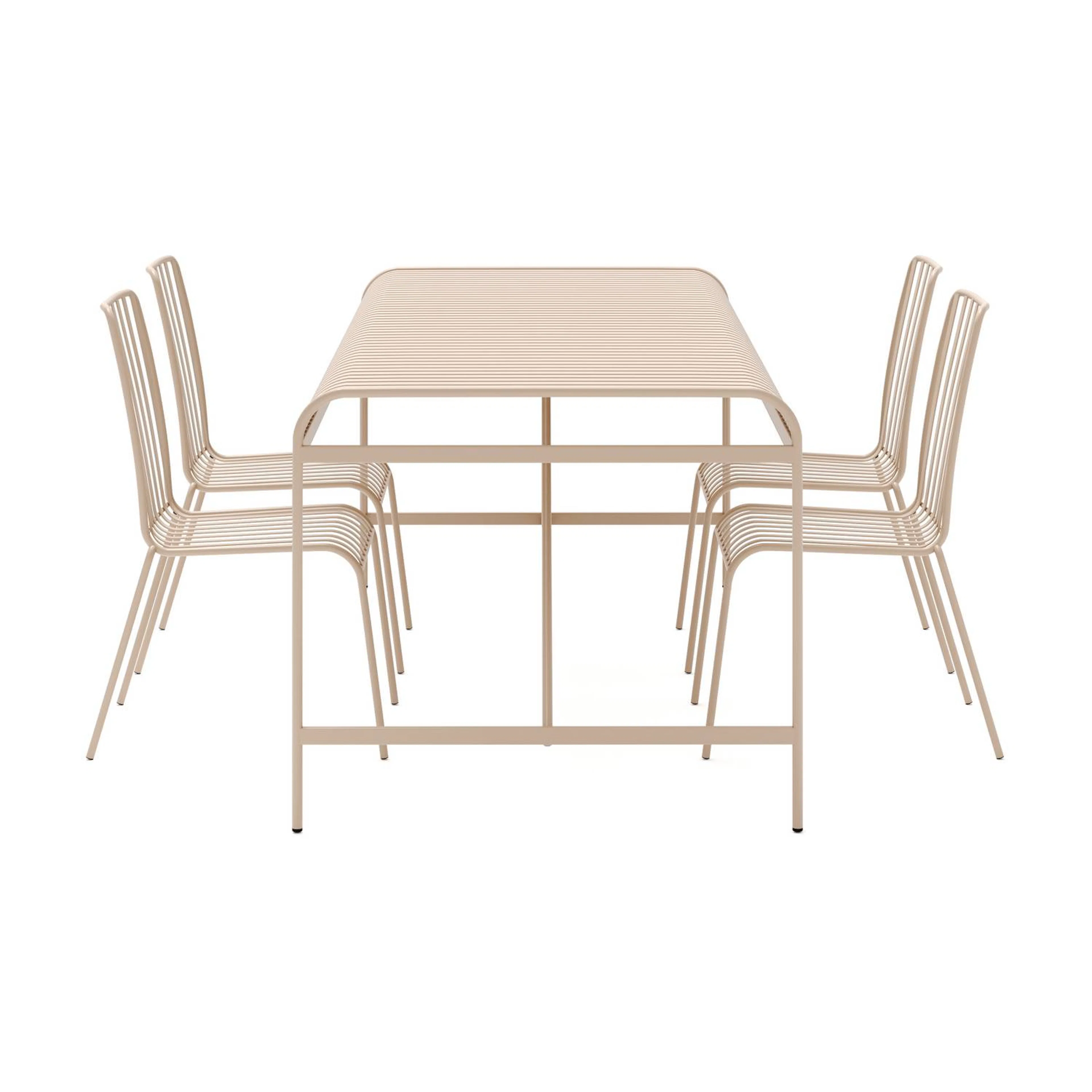 Matgrupp Comfort Garden Jarva Liten Matgrupp Utomhus 200 cm med 4 stolar i metall
