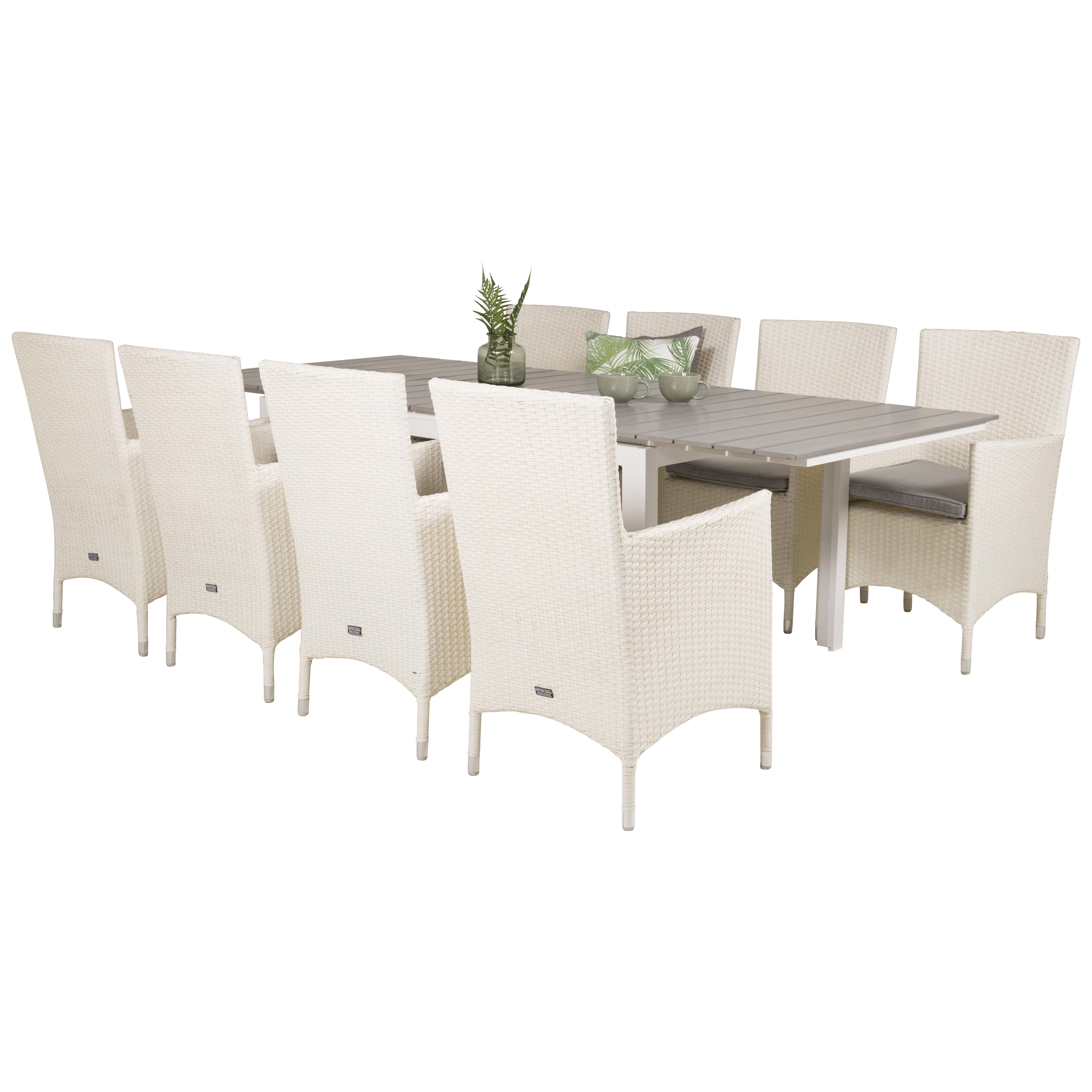 Matgrupp Venture Home Lova 160/240 med 8 Milwa Stolar