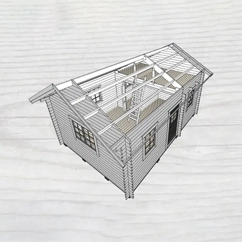 Attefallshus Baseco Nyby stuga med loft 25 m2