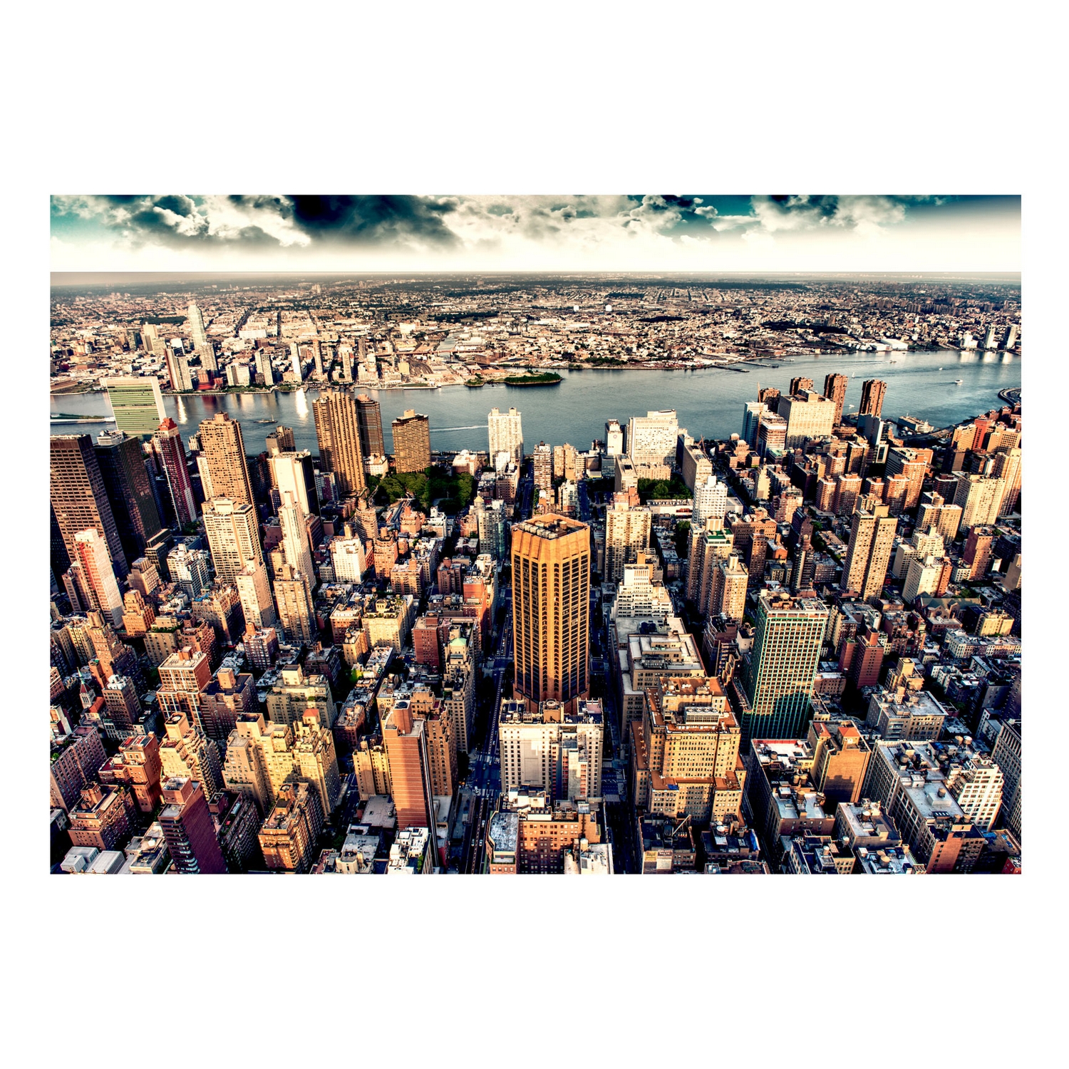 Självhäftande fototapet - Bird's Eye View of New York 392x28 Storlek: 392x280 cm