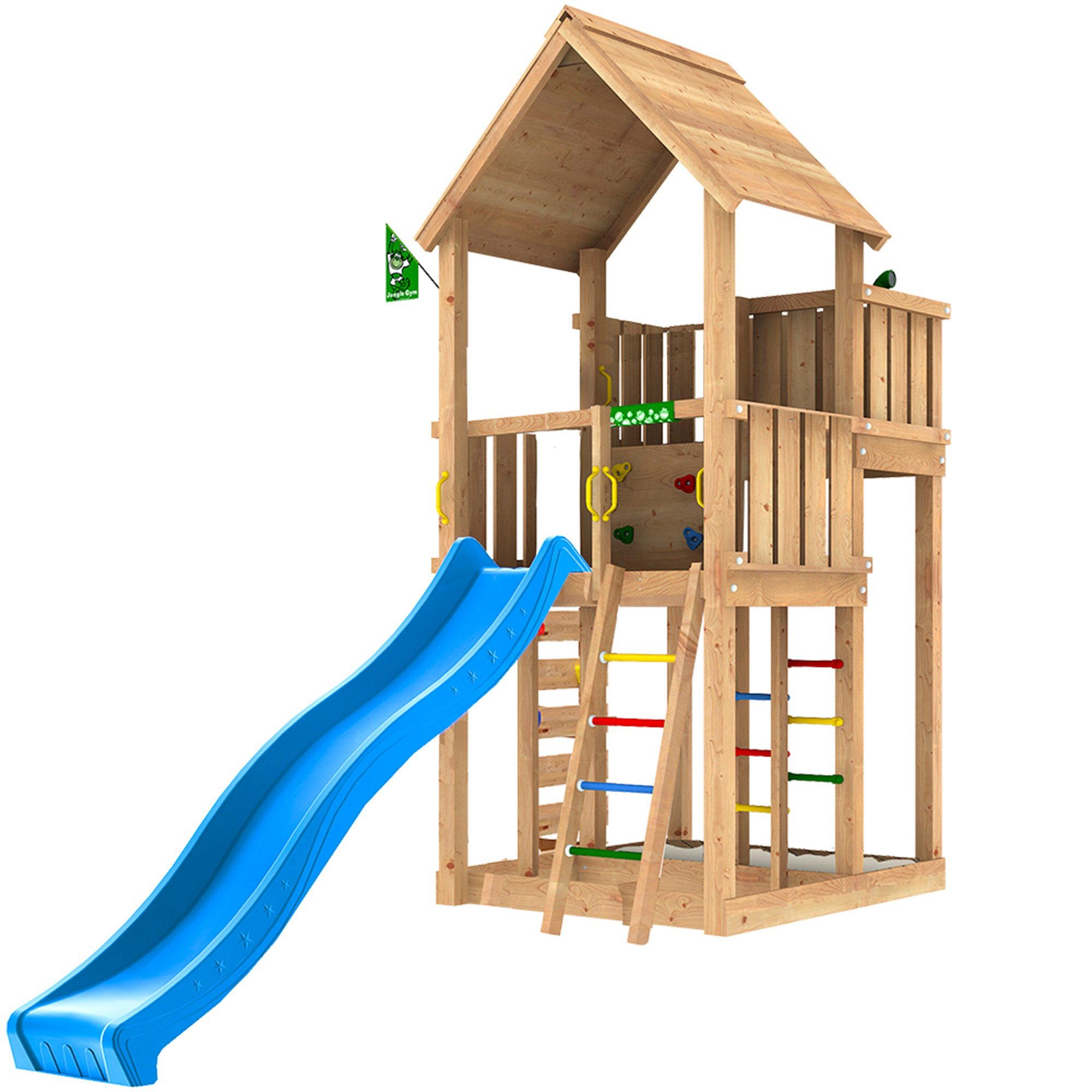 Lektorn Jungle Gym Palace 2.1 Blå Rutschkana