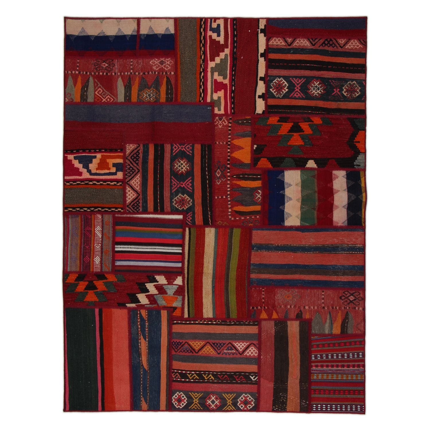 Persisk Patchworkmatta Arkiio 751160 Kelim Shiraz/Azerbajdzjan 153x206