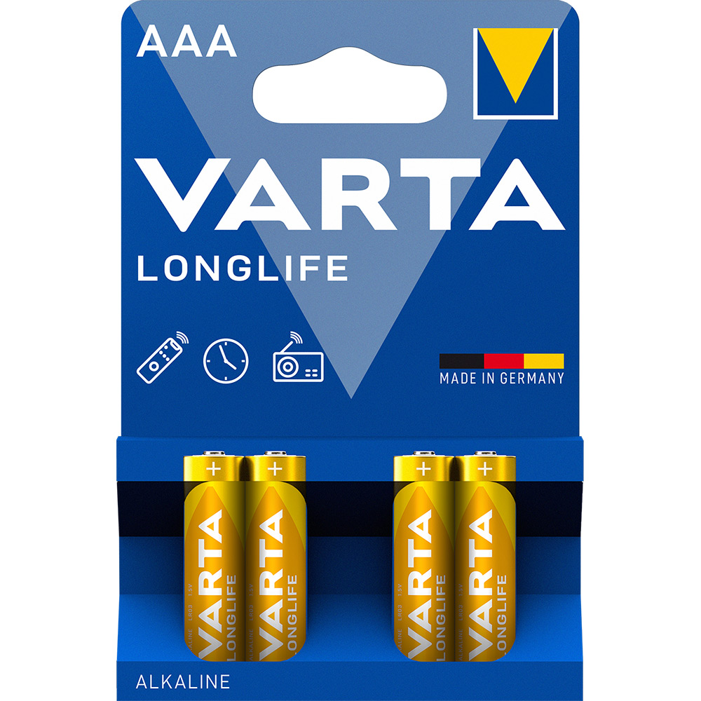 Batteri VARTA Alkaliska Longlife LR03/AAA 4-Pack