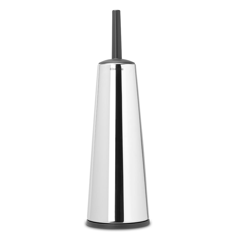 Toalettborste Brabantia med hållare för golv med plasthandta Färg: Blank Stål