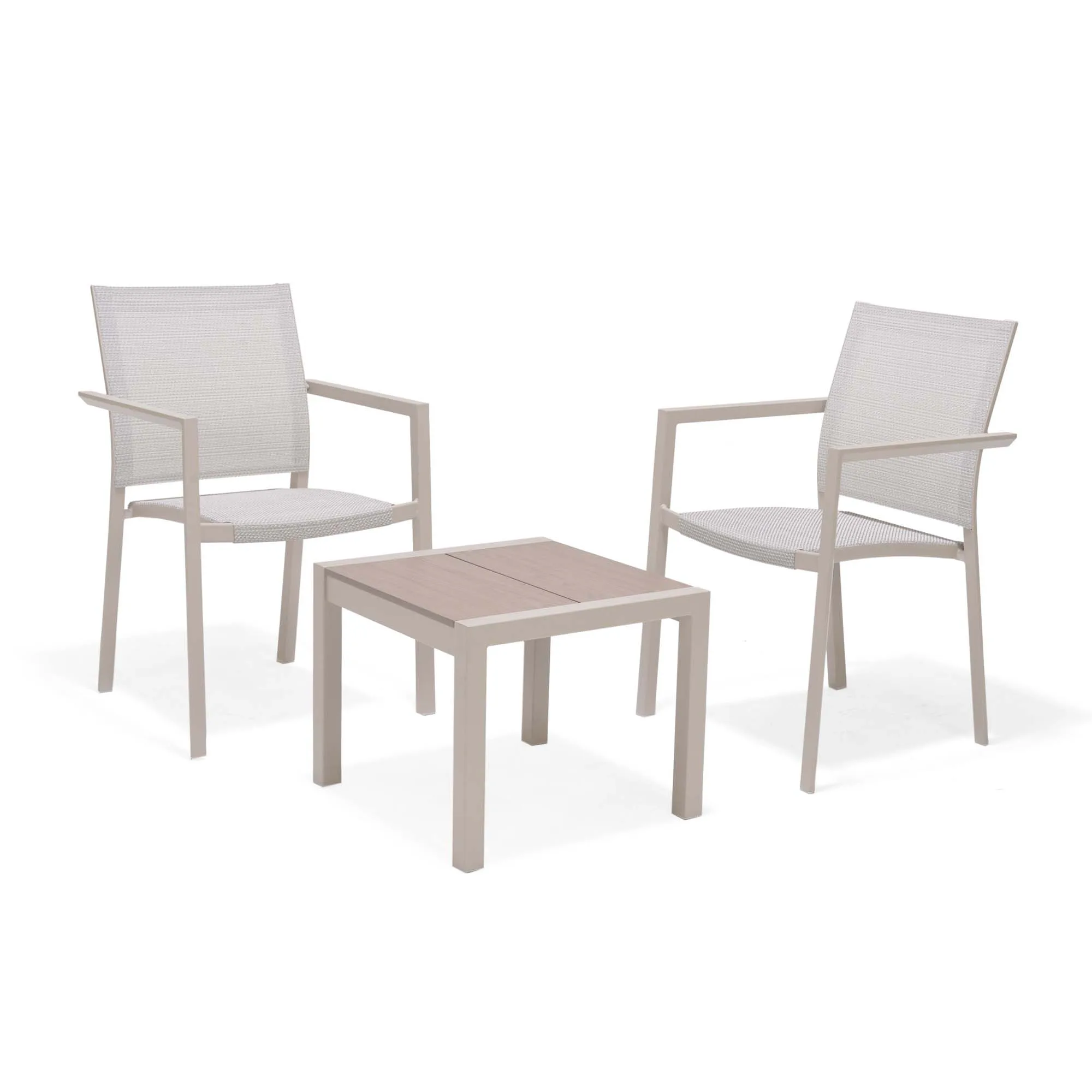 Caféset LifestyleGarden Urbanite sidobord 50 + 2 carverstolar