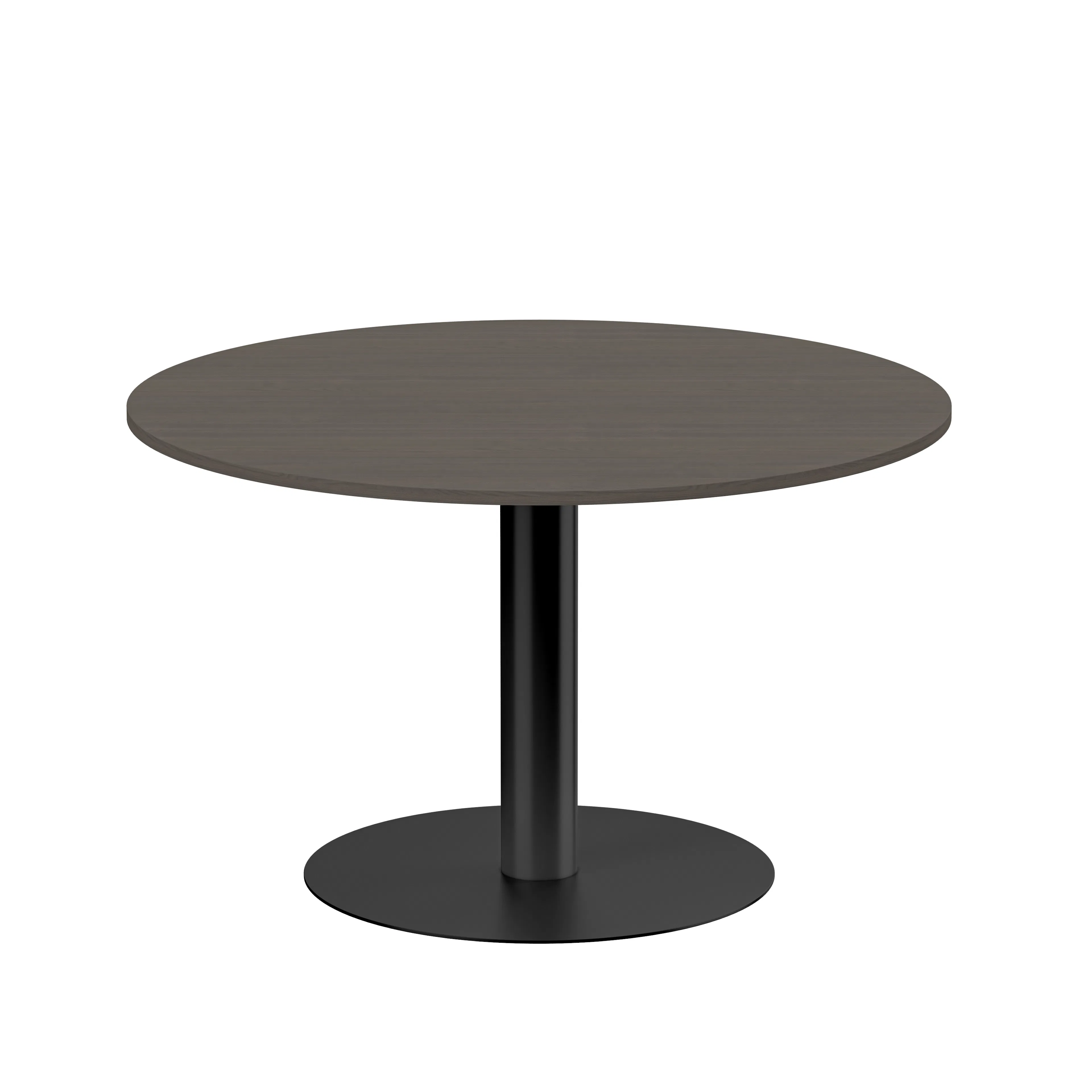 Pelarbord diam 1200 H720 mörklaserad asklaminat/svart Mörklaserad Ask/Svart