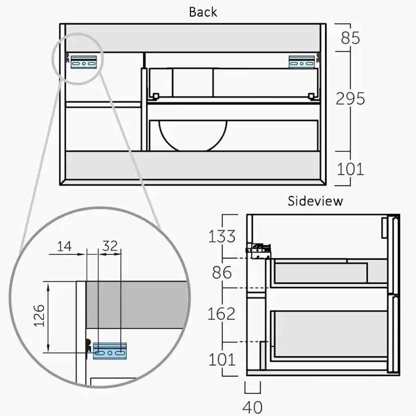 Kommod 100 cm Tenfors Norell Vit Matt