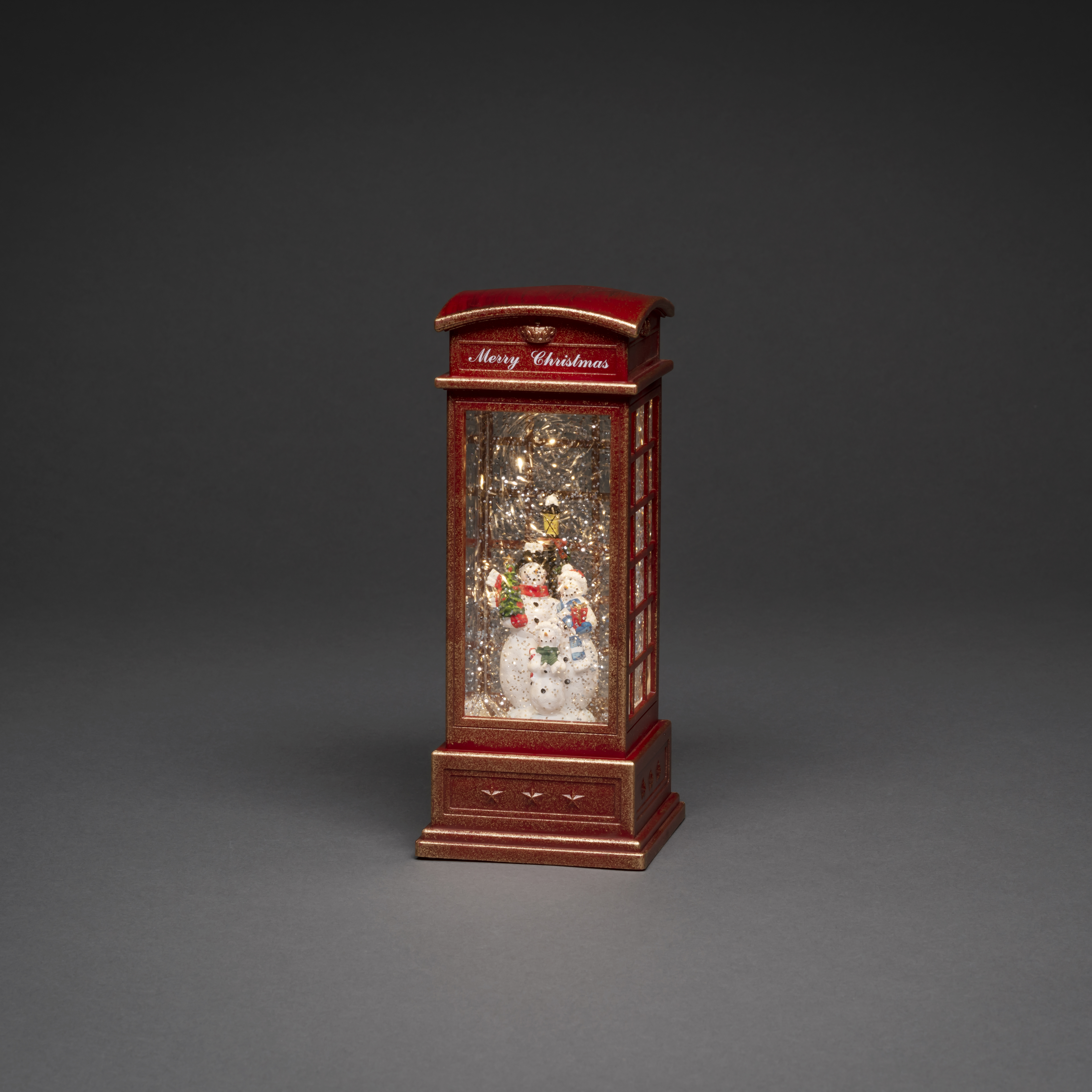 Dekorationsbelysning Julfigur Gnosjö Konstsmide Vattenfylld Telefonkiosk Snögubbefamilj