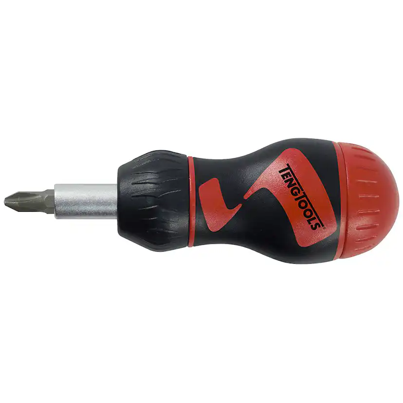 Bitspärrskruvmejsel Teng Tools Stubby Kort 8-Delar MDR908S