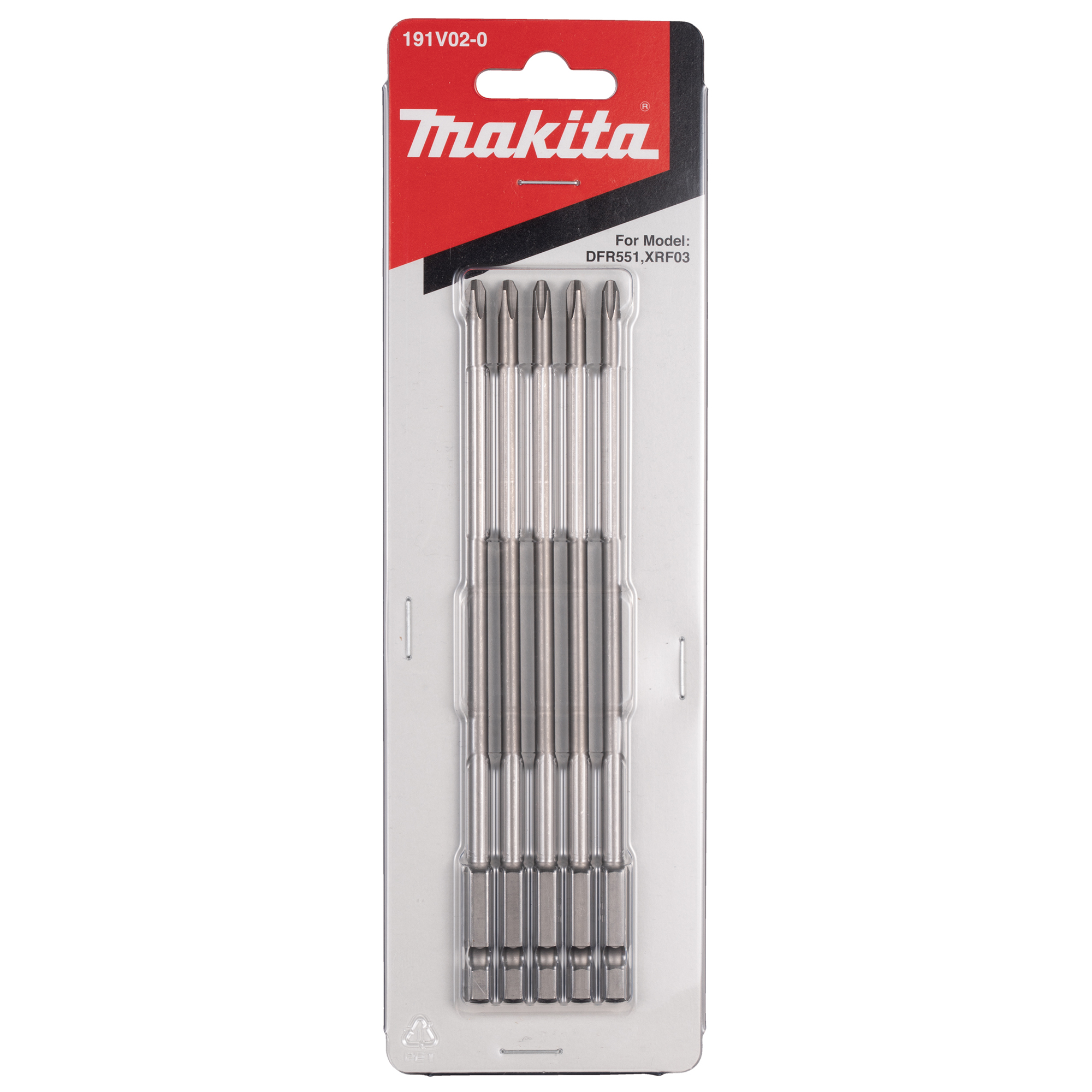 Skruvbits Makita 191V02-0 Ph2 155Mm 5St
