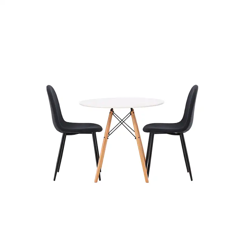 Matgrupp Venture Home Danburi Ø 60 cm med 2 Polar Stolar