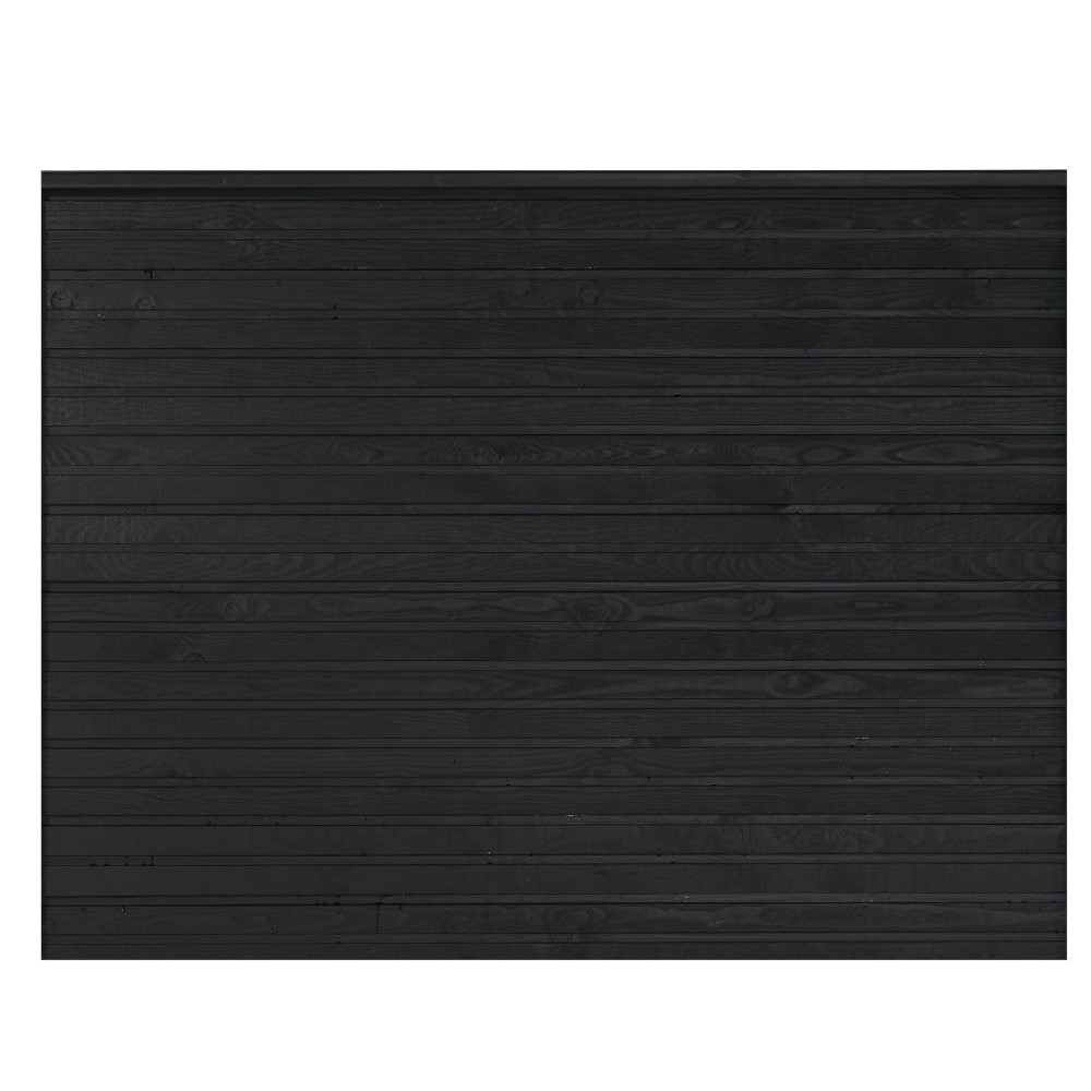 PLUS Plank profilstaket 174x129 cm inkl. toppbräda Grundmålad Svart