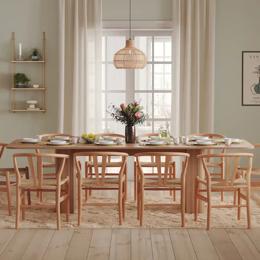 Matbord Bark Kopparbo Rektangulärt 200-260 cm Förlängningsbart