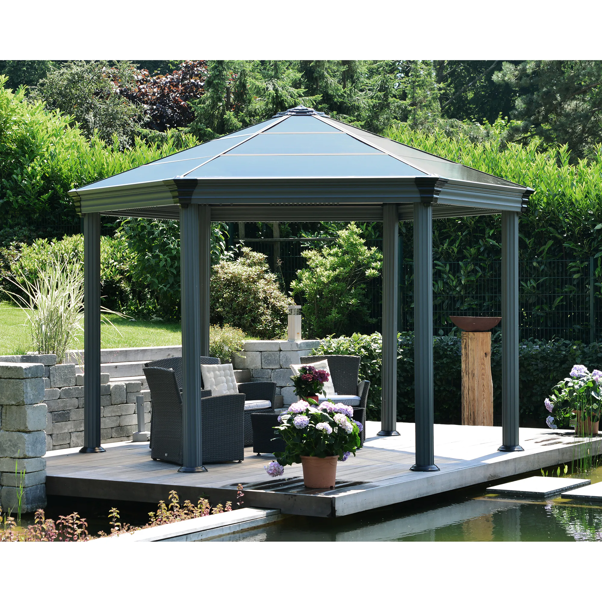 Canopia Roma Hardtop Aluminium Paviljong För Hela Säsongen 3,6 X 4,2 m