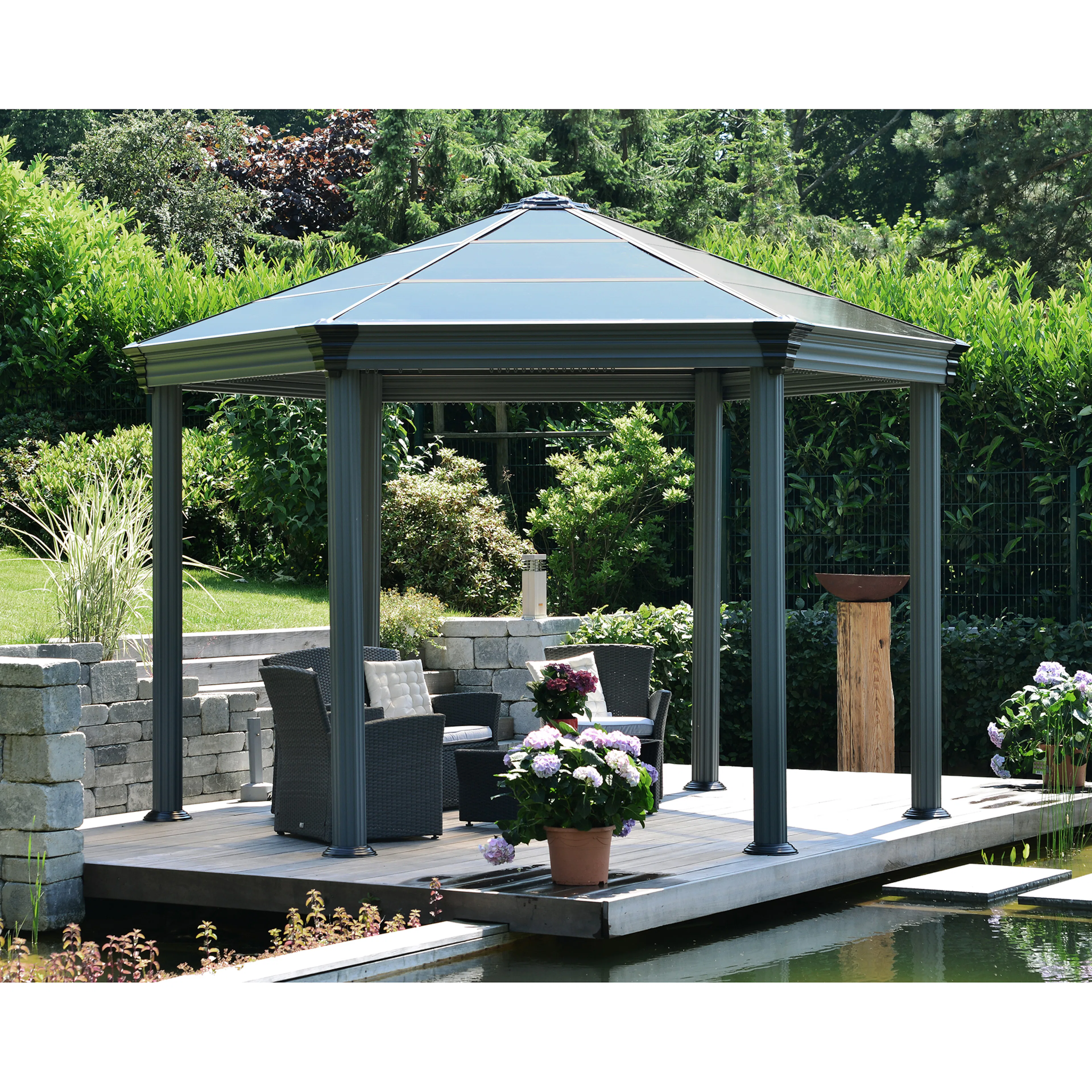 Canopia Roma Hardtop Aluminium Paviljong För Hela Säsongen 3,6 X 4,2 m