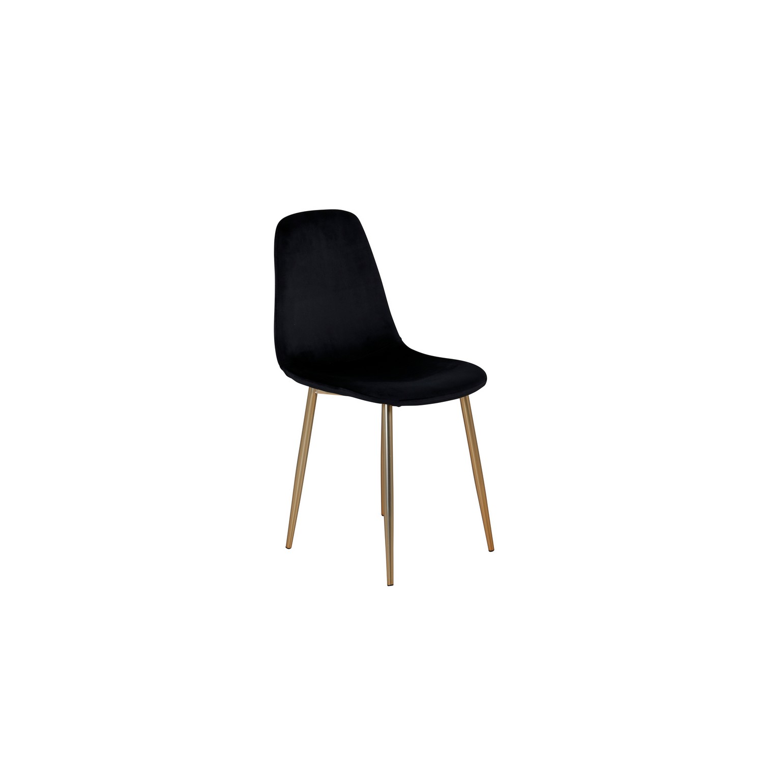 Polar Chair - Black Velvet / Matt brass leg Svart/Mässing